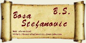 Bosa Stefanović vizit kartica
